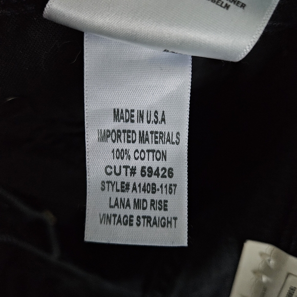 NWT! AGOLDE Lana Jean Sz 32 Mid Rise Vintage Straight Distressed Black Disorder - Picture 11 of 12